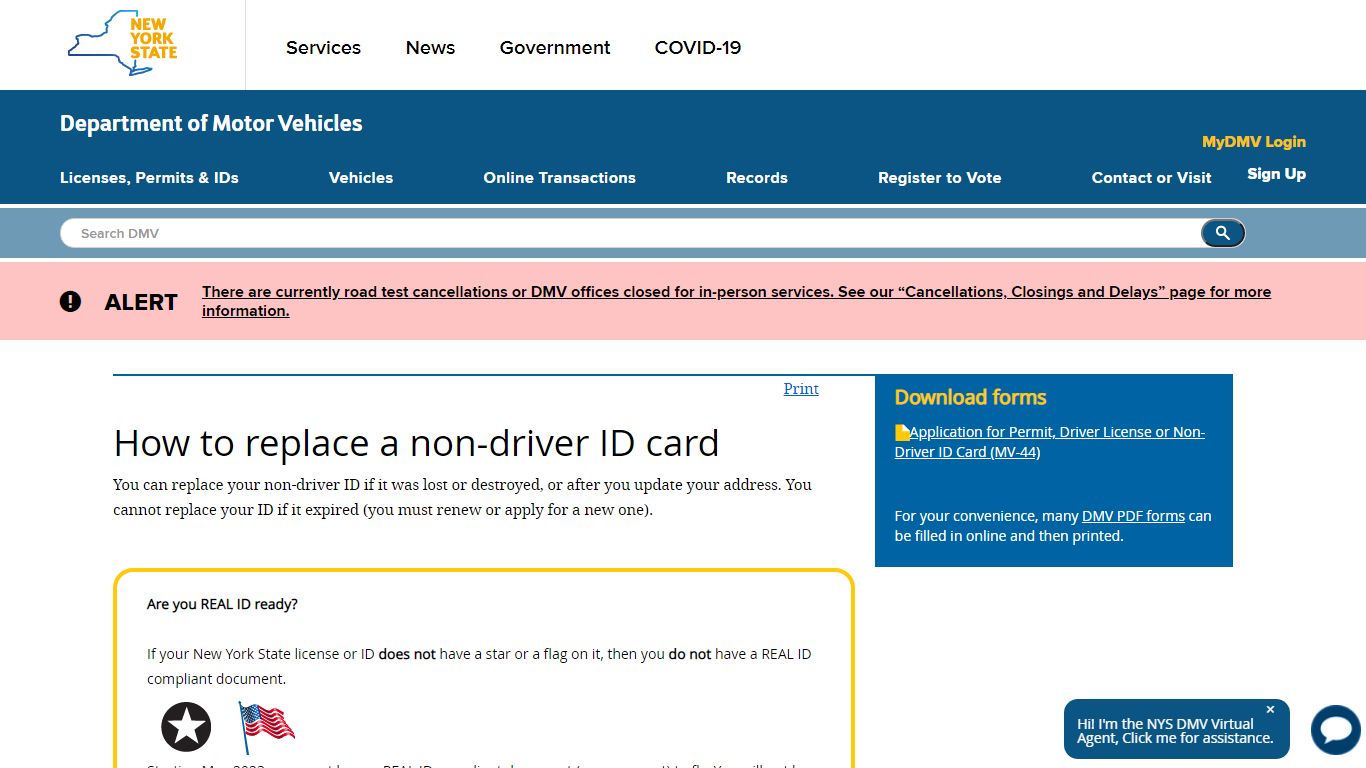 New York DMV | How to replace a non-driver ID card